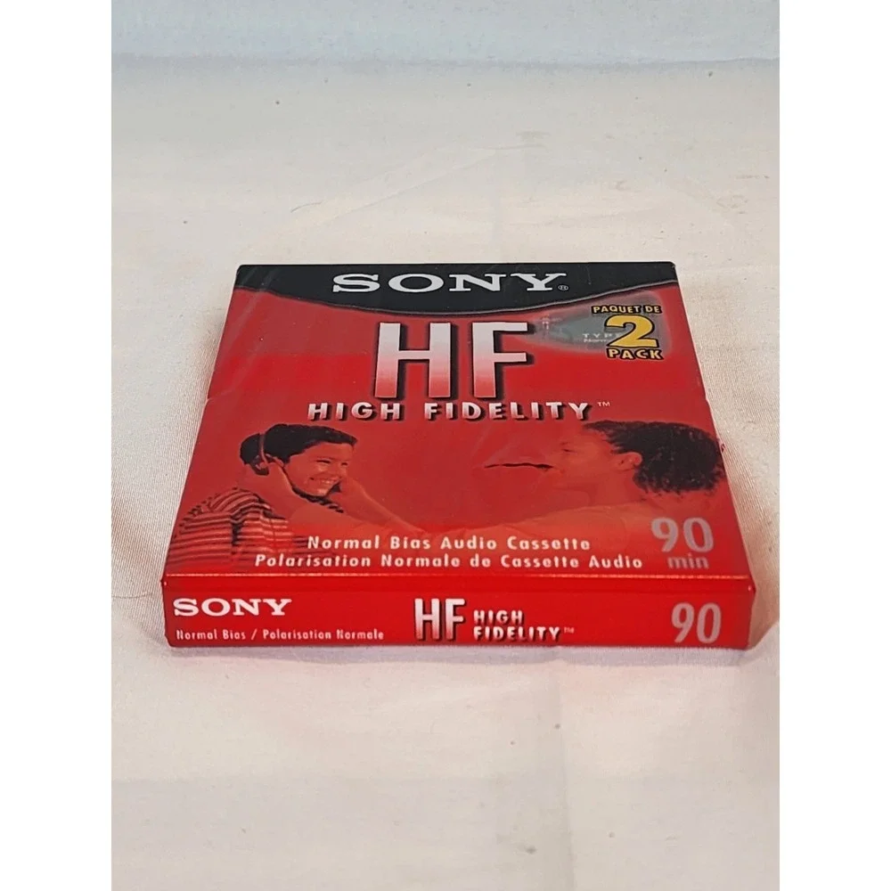Sony Hi Fidelity 90 Minute Cassette Tape 2 PK Pack Normal Bias Blank New 90 Min